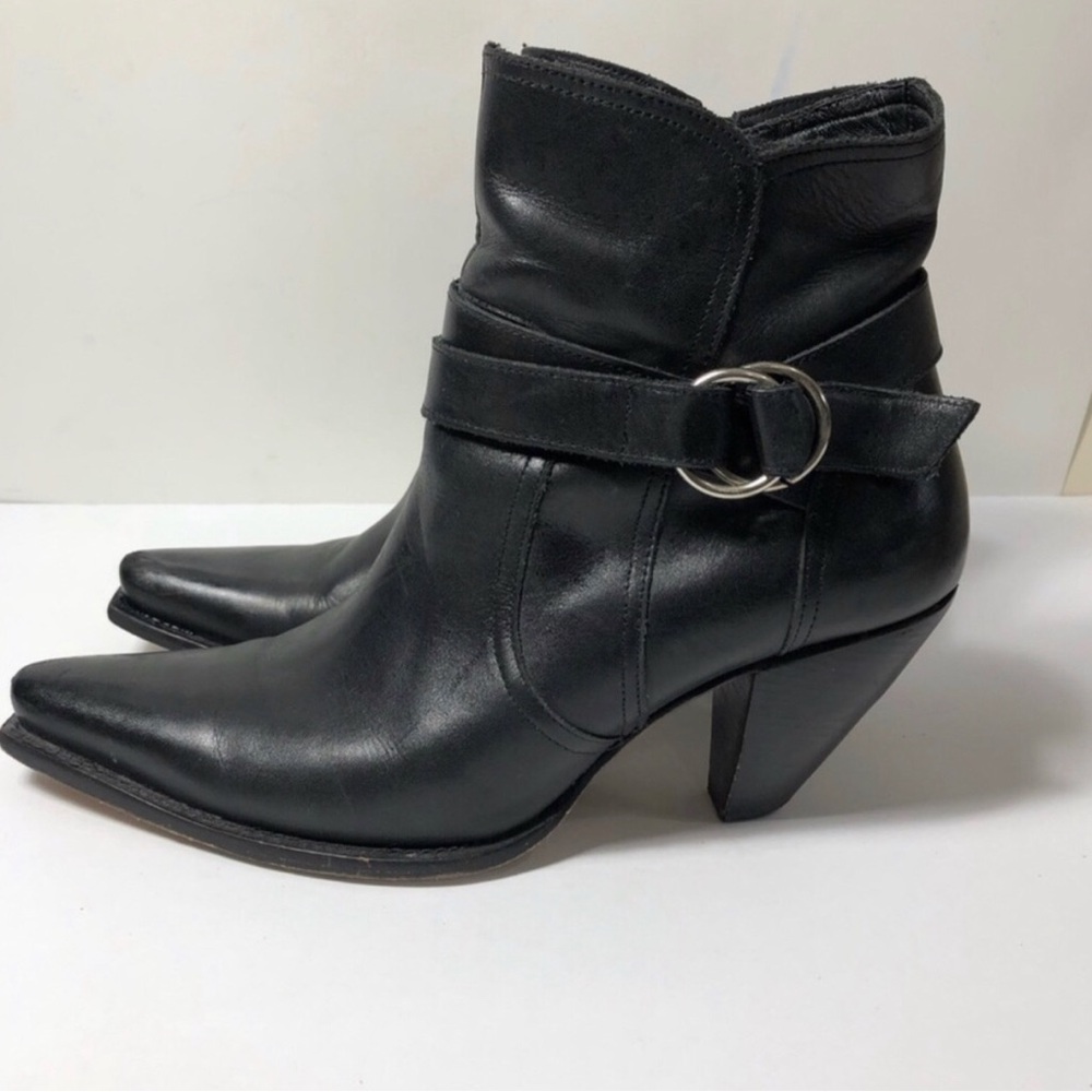 Charlie 1 Horse Handcrafted Leather Cowgirl Black Boots. Size 8. - Picture 3 of 9